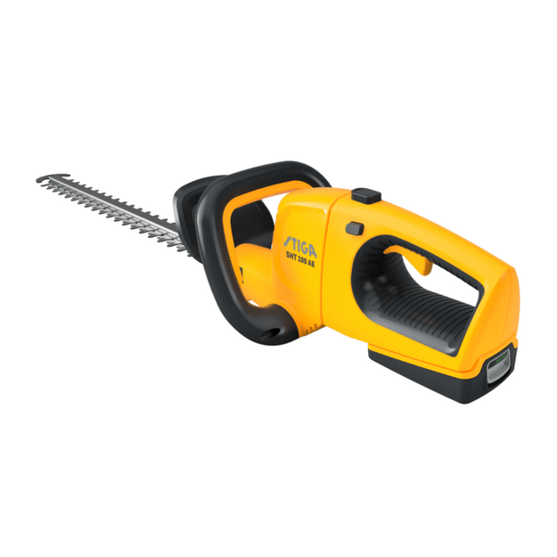 Akumuliatorinės gyvatvorių žirklės Stiga HT 100e Kit (20V - 2Ah baterija komplekte)