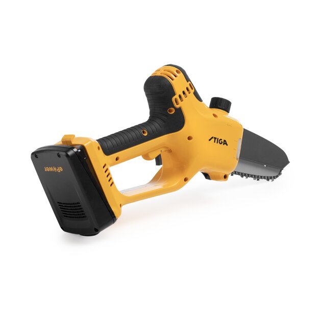 STIGA akumuliatorinių genėtuvų komplektas SP 100e Kit (SC ir PR 100, 2 Ah baterija, įkroviklis)